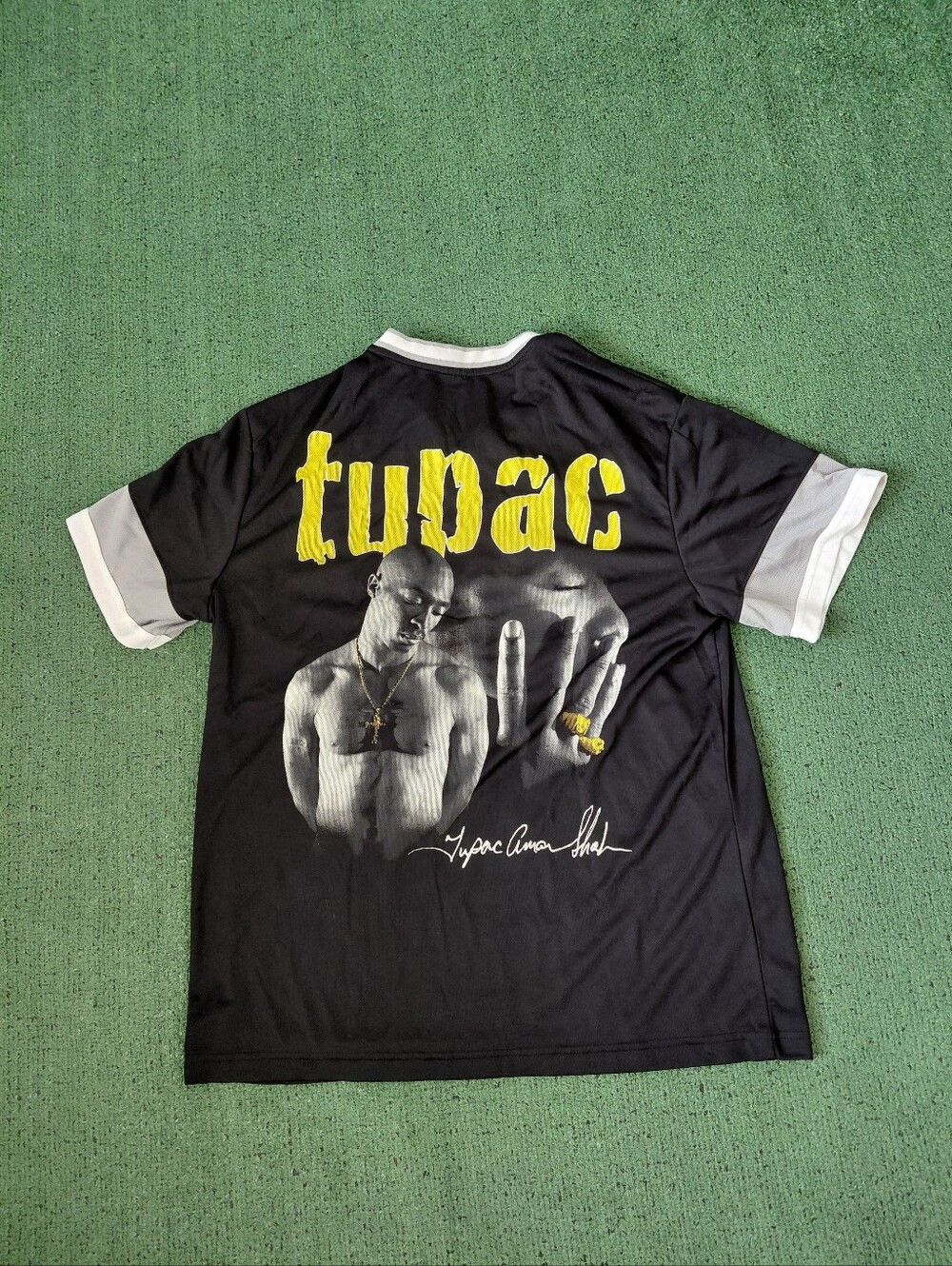 Tupac 2pac Baseball Jersey Rapper Music Rsp Hip Hop Black Jersey Sz Large